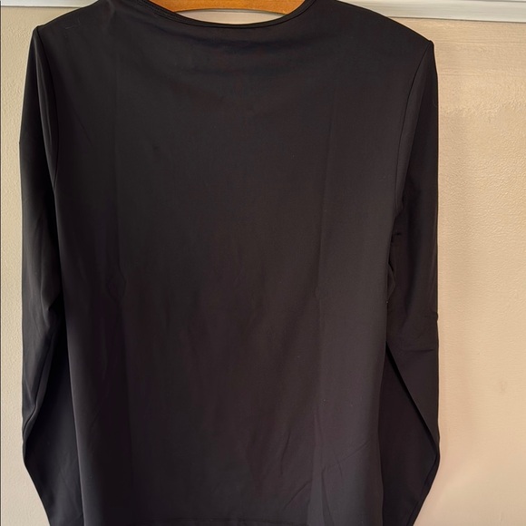 NEW LANDS’ END Black Floral Women's Long Sleeves Top - Picture 7 of 8